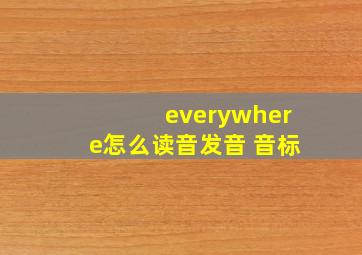 everywhere怎么读音发音 音标